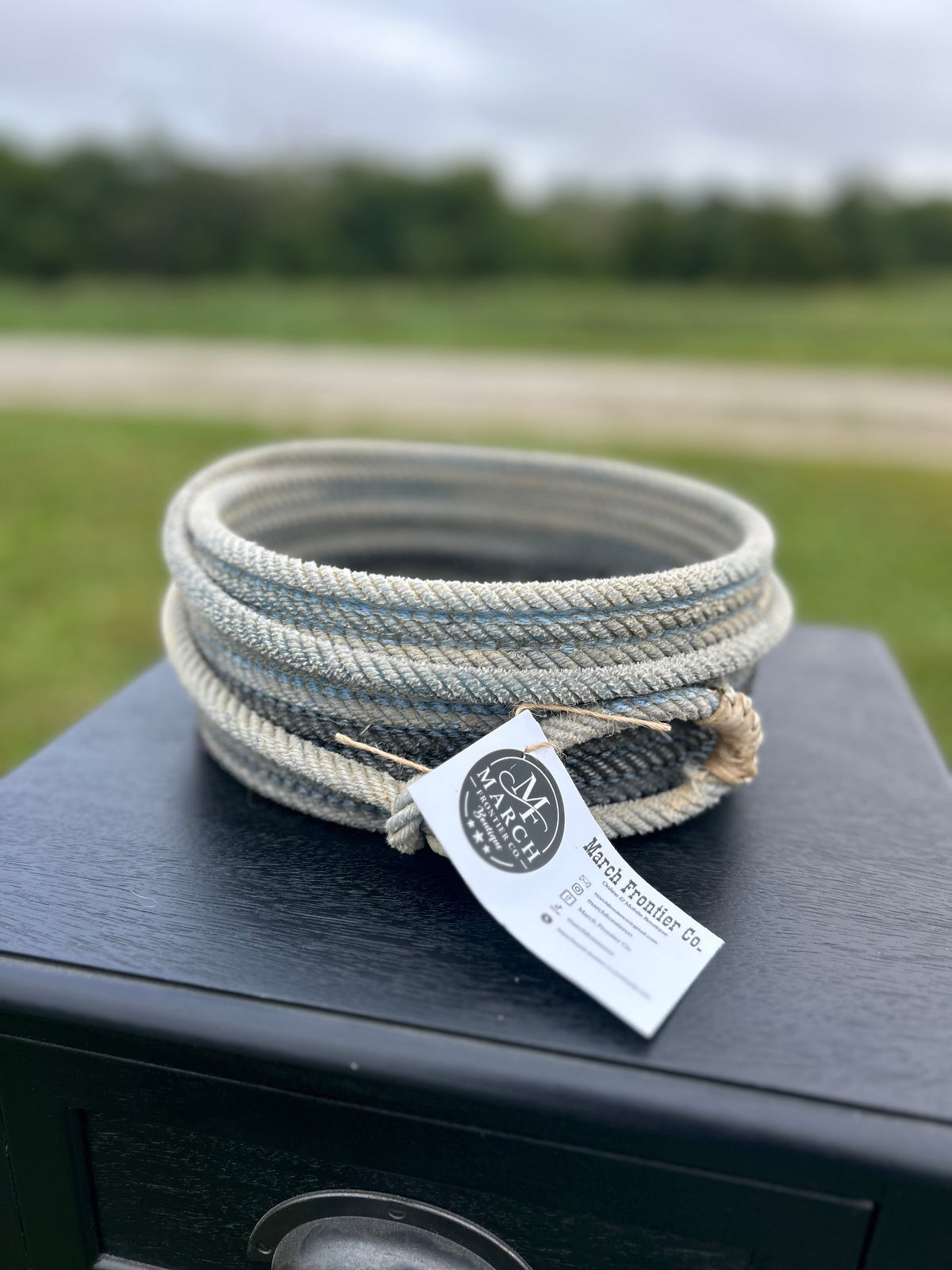Blue Denim Rope Basket