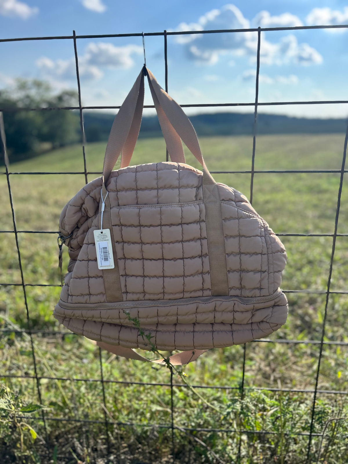 Globetrotter Quilted Nylon Puffer Weekender Bag