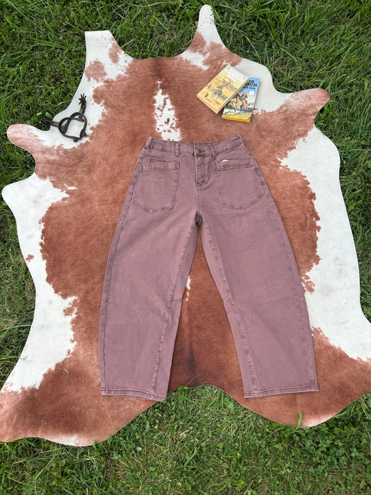 Pretty Bash Coffee Barrel Jean