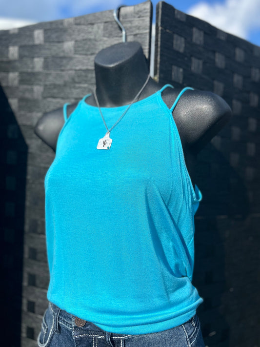Sea Blue Strappy Tank
