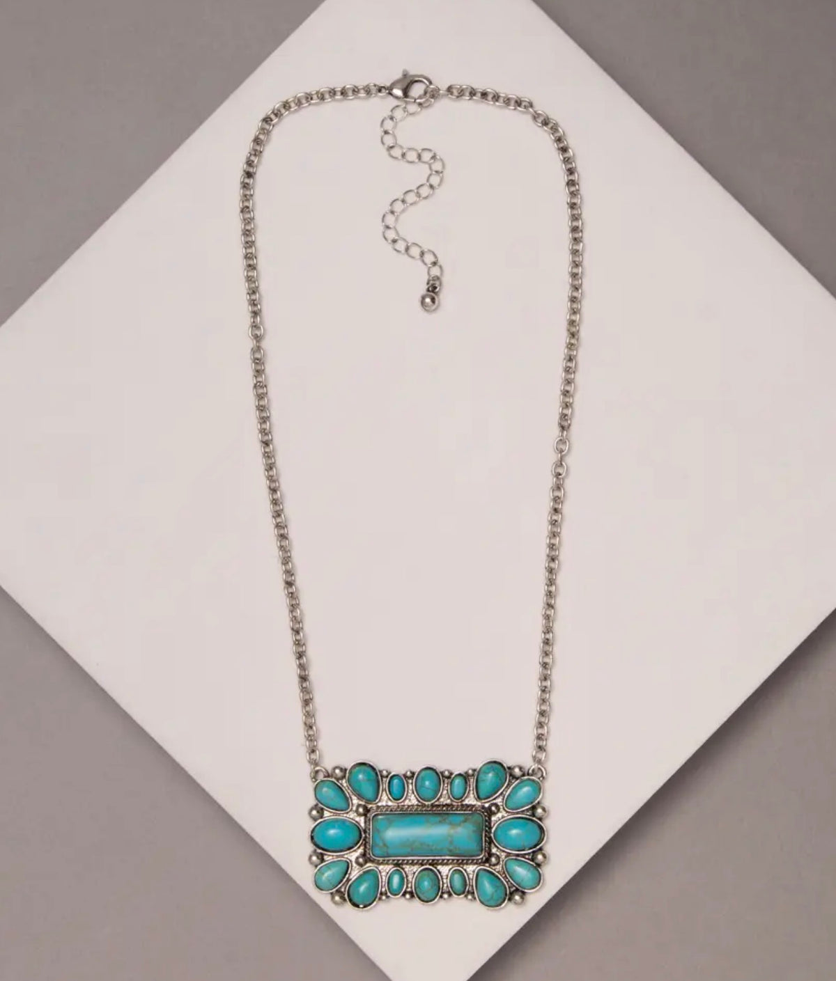 Horizontal Rectangle Turquoise Stone