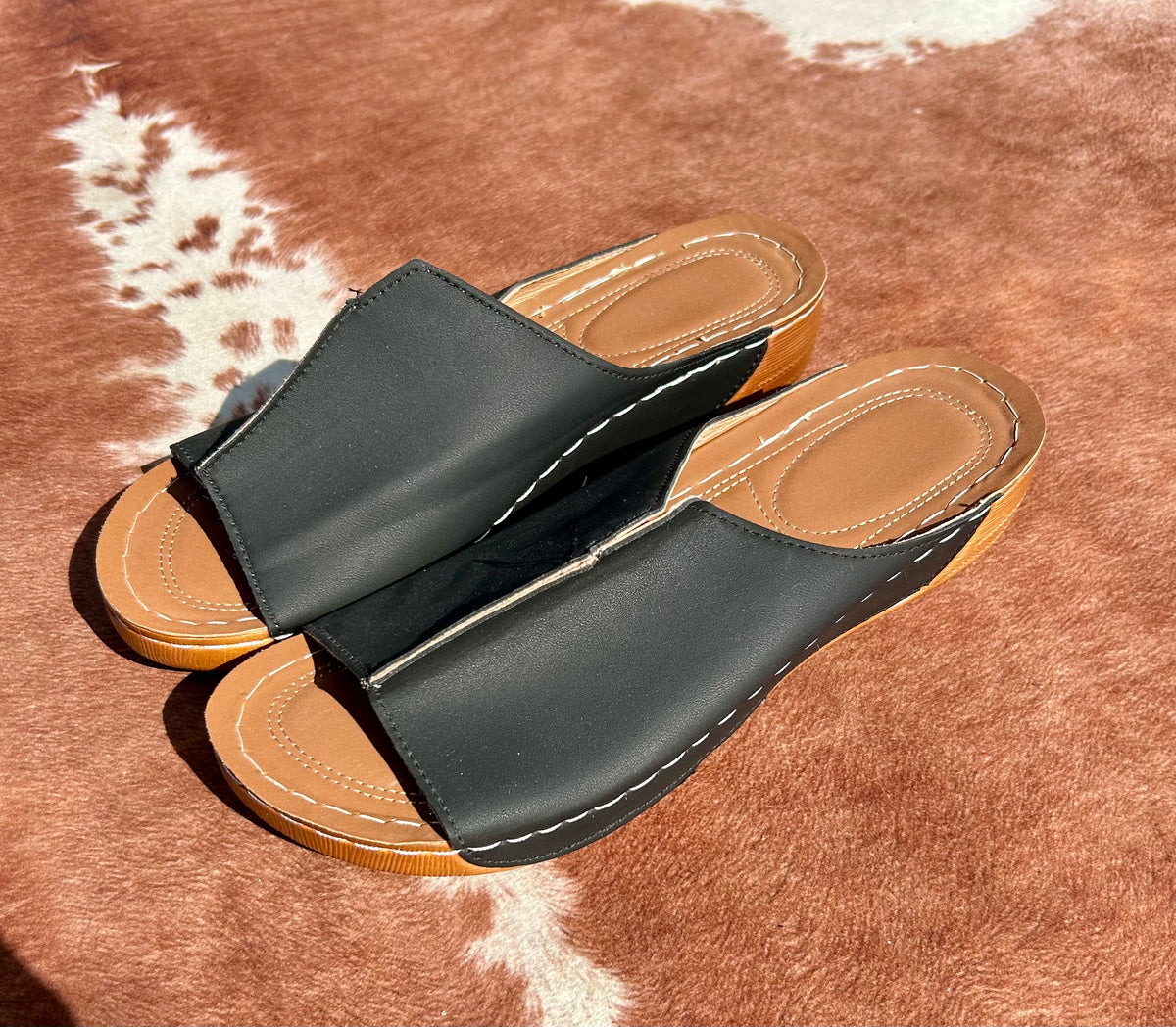 Zara Wedge Sandal Black