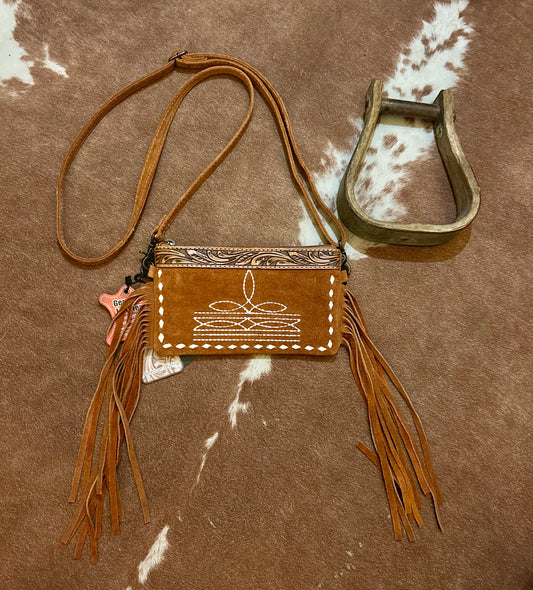 Suede Crossbody Purse
