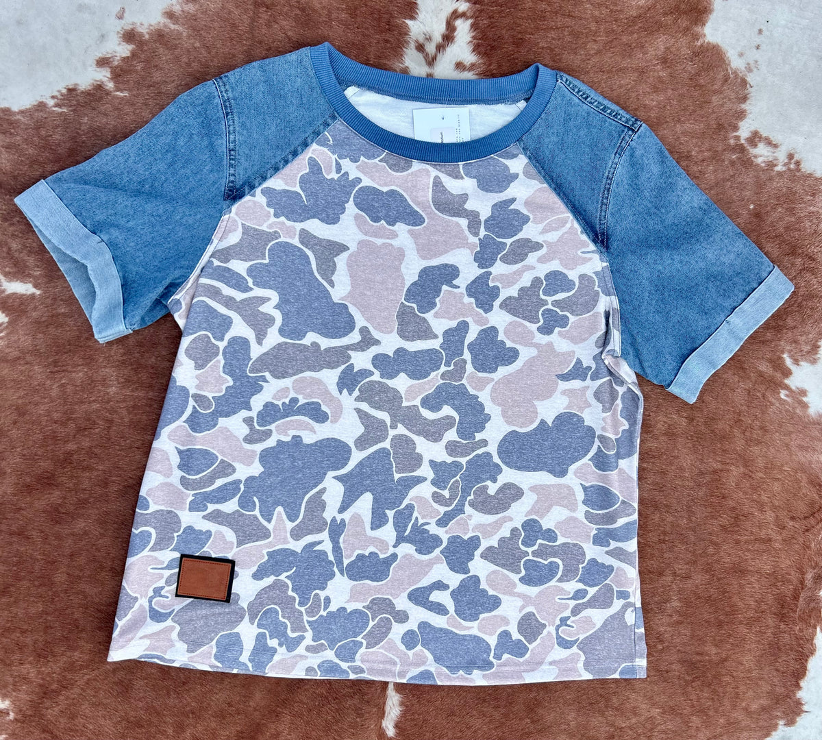 Camo Denim Top