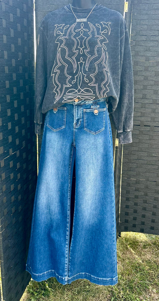 Risen Blakley mid rise Patch Pocket Jean