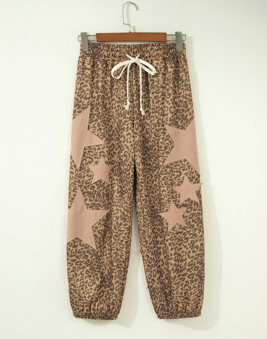 Leopard Western Start Patched Joggers