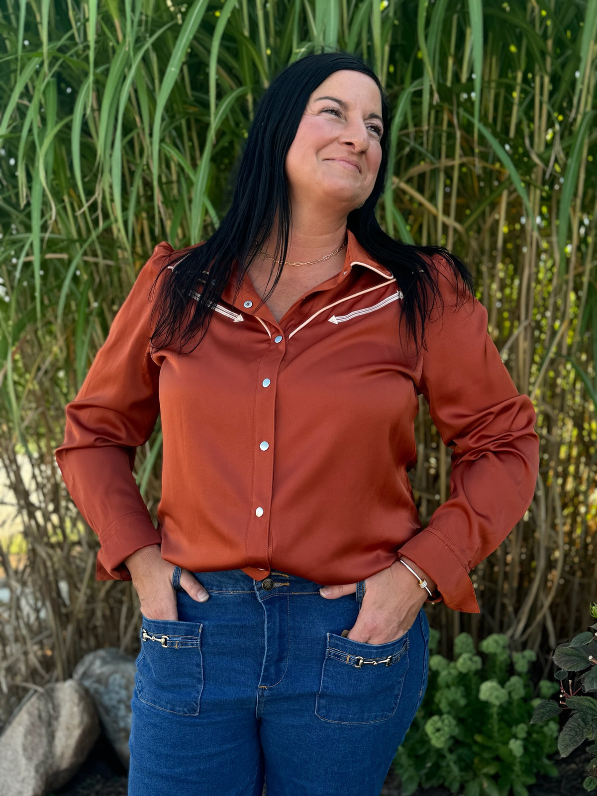 Satin Cinnamon Shirt