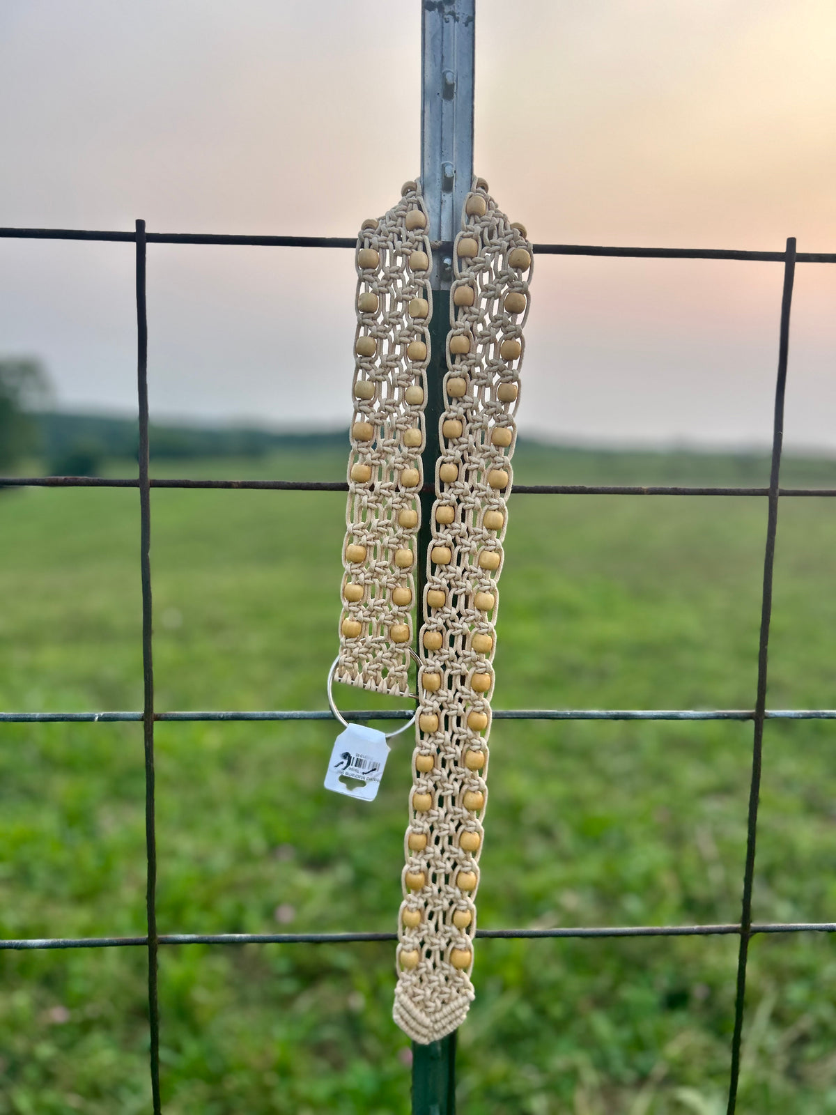BEADED MACRAME BELT