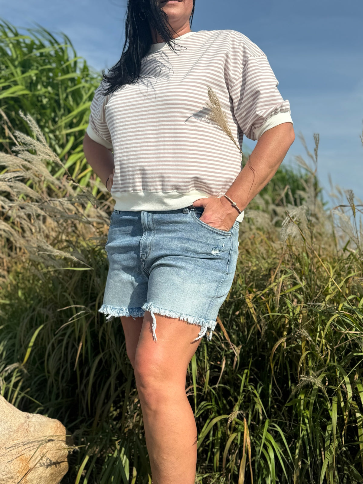Zenana Plus Denim Shorts