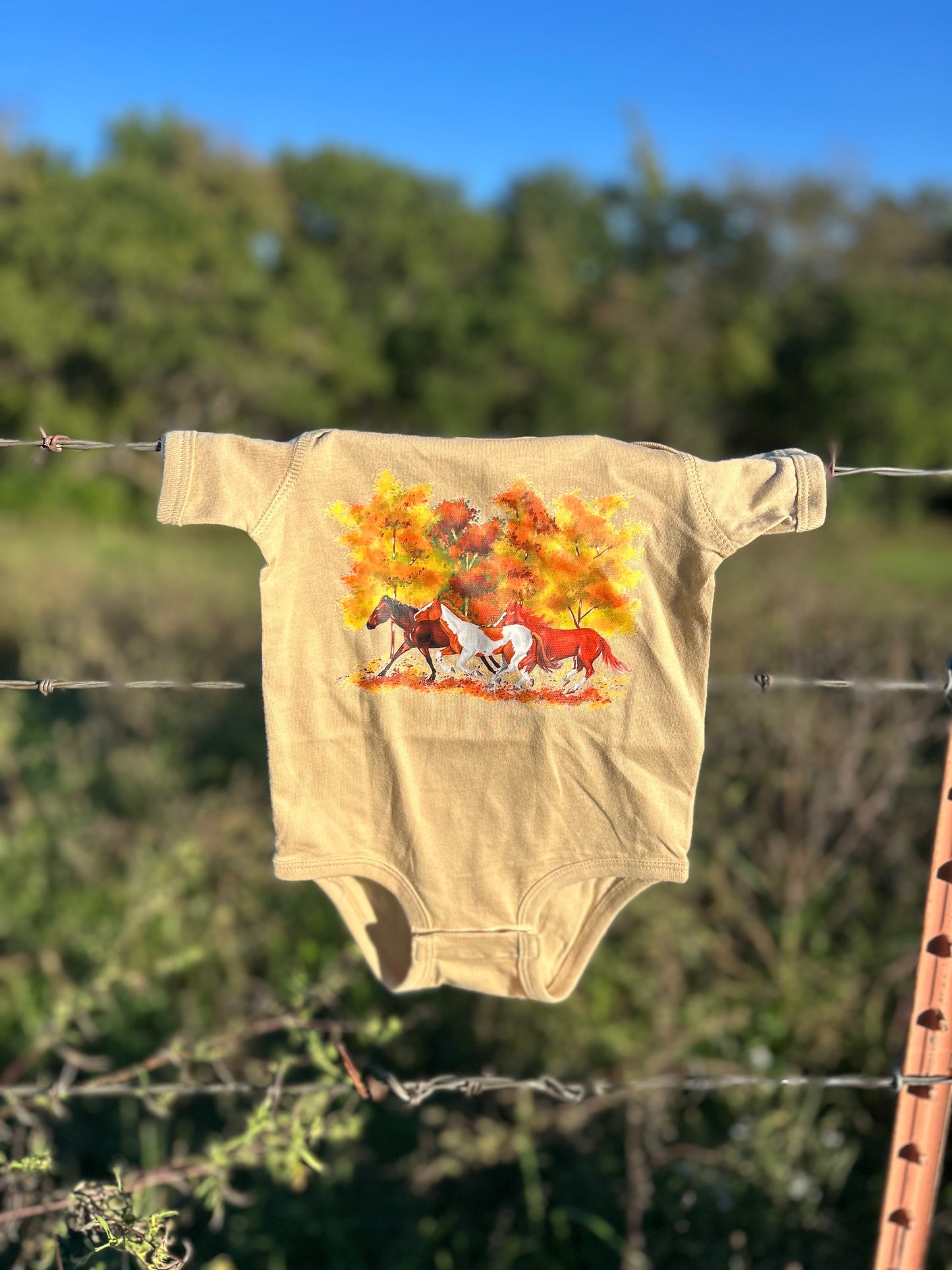 FALL HORSE ONESIE