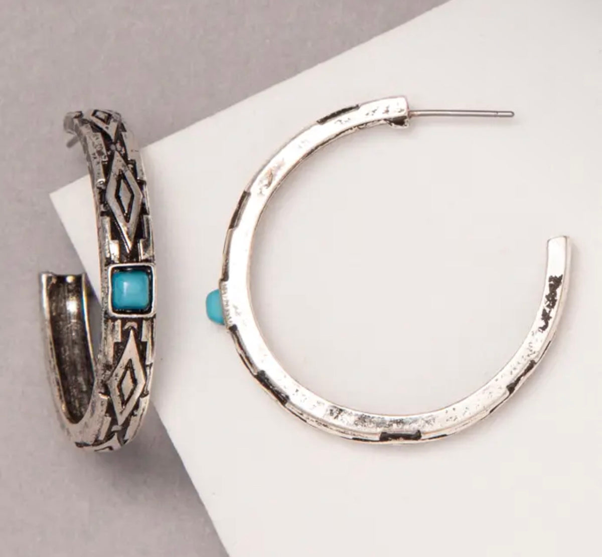 Turquoise Hoops